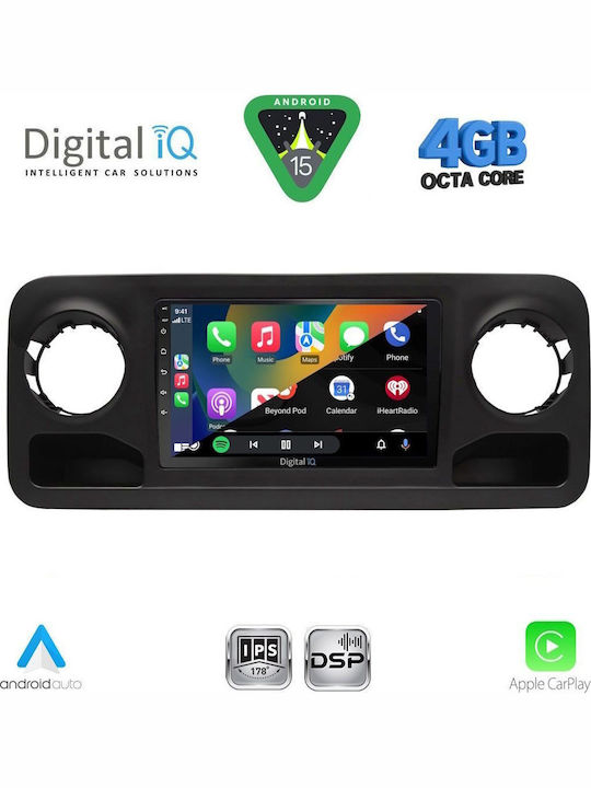 Digital IQ Car Audio System for Mercedes-Benz Sprinter 2018 Bluetooth USB WiFi GPS Apple CarPlay Android Auto with 10" Touch Screen