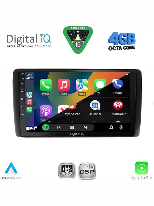 Digital IQ Car Audio System for Nissan Leaf 2009-2017 Bluetooth USB WiFi GPS Apple CarPlay Android Auto with 9" Touch Screen