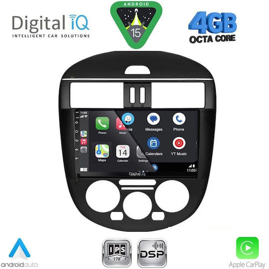 Digital IQ Car Audio System for Nissan Tiida 2004-2013 Bluetooth USB WiFi GPS Apple CarPlay Android Auto with 9" Touch Screen