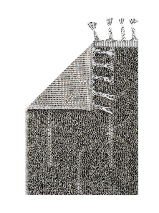 SteweHome Детски Килим Сив С Метър Ширина 80см 80x250см Дебелина 90мм
