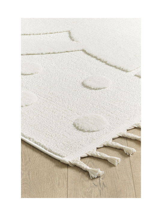SteweHome Covor Pentru Copii Din Bumbac Bej Tăiat La Dimensiune Lățime 140cm 140x200cm