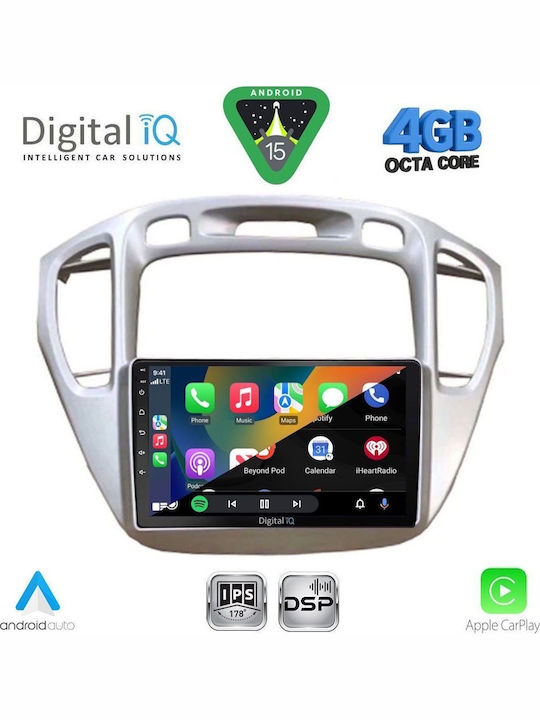 Digital IQ Автомобилна Аудио Система За Toyota Highlander 2002-2009 Bluetooth USB Вграден Wi-Fi GPS Apple CarPlay Android Auto С Touch Screen 9"