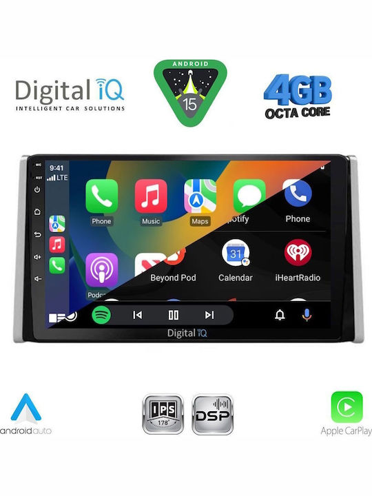 Digital IQ Car Audio System for Toyota RAV 4 2019 (Bluetooth/USB/WiFi/GPS/Apple CarPlay/Android Auto) with 10" Touch Screen