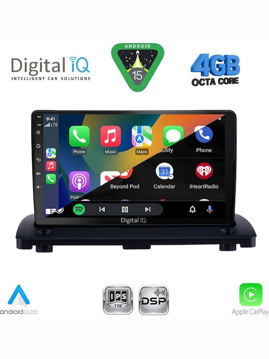 Digital IQ Car Audio System for Volvo XC 90 2002-2014 (Bluetooth/USB/AUX/WiFi/GPS/Apple CarPlay/Android Auto) with 9" Touch Screen
