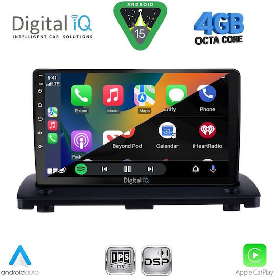 Digital IQ Car Audio System for Volvo XC 90 2002-2014 (Bluetooth/USB/AUX/WiFi/GPS/Apple CarPlay/Android Auto) with 9" Touch Screen