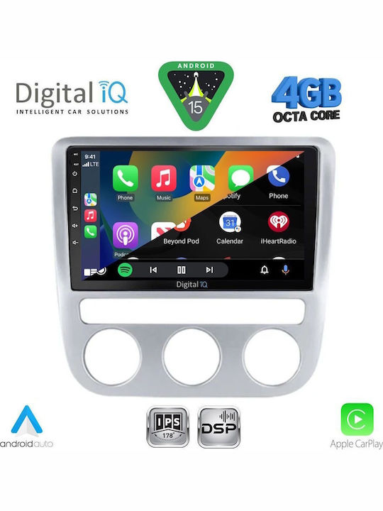 Digital IQ Car Audio System for Volkswagen Eos / Scirocco 2006 with Clima (Bluetooth/USB/WiFi/GPS/Apple CarPlay/Android Auto) with 9" Touch Screen