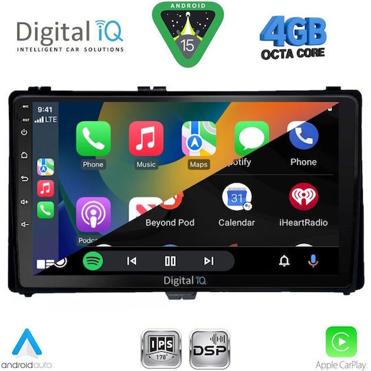 Digital IQ Ηχοσύστημα Αυτοκινήτου για Toyota Auris / Aygo X / Corolla 2017-2019 (Bluetooth/USB/WiFi/GPS/Apple-Carplay/Android-Auto) με Οθόνη Αφής 9"