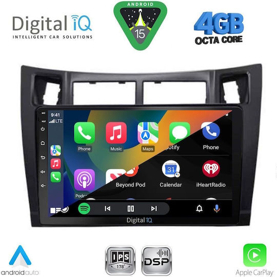 Digital IQ Car Audio System for Toyota Yaris 2006-2011 (Bluetooth/USB/WiFi/GPS/Apple CarPlay/Android Auto) with 9" Touch Screen