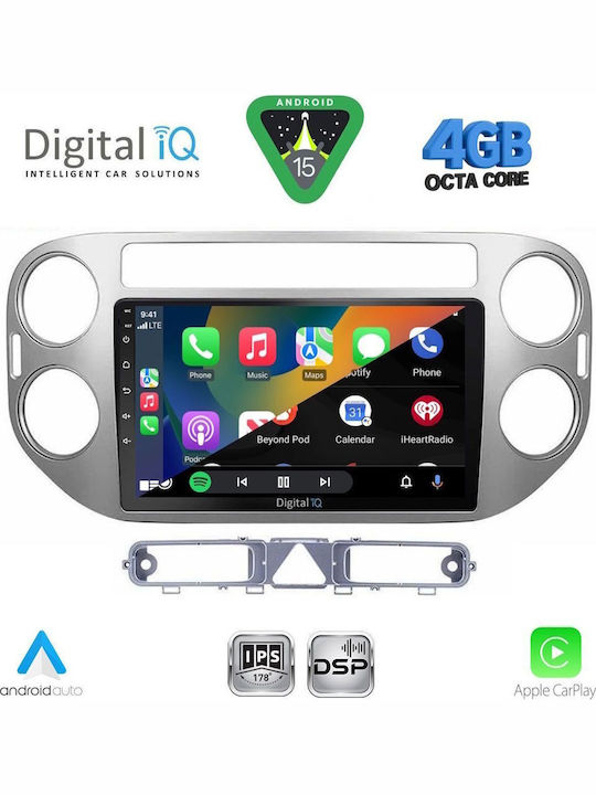 Digital IQ Car Audio System for Volkswagen Tiguan 2004-2011 with Clima (Bluetooth/USB/WiFi/GPS/Apple CarPlay/Android Auto) with 9" Touch Screen