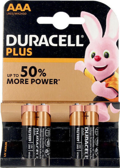 Duracell Duracell Plus 100 Μπαταρία Αλκαλική ΑΑΑ 4Τεμάχια