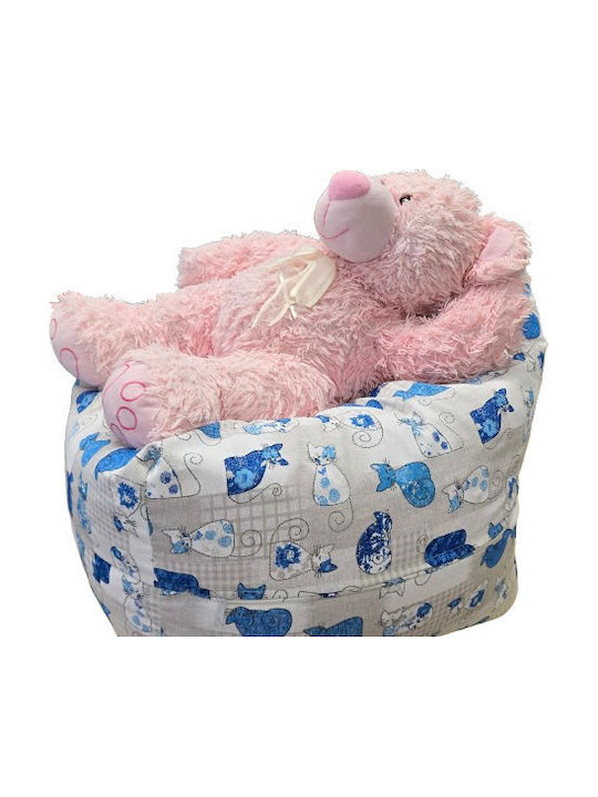 Детски Барбарон Син ОП1CAT-blue 50x50x30см