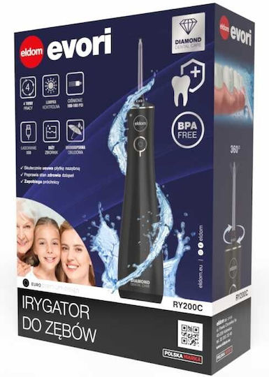 Eldom Water Flosser mit Reiseetui Schwarz