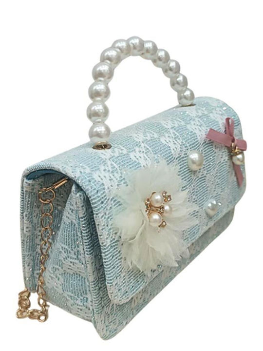 Kids Shoulder Bag Light Blue 14x10x5cm