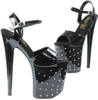 Sandale Platformă Stiletto Cu Strasuri Toc 19,5 Cm Platformă 10 Cm S9228