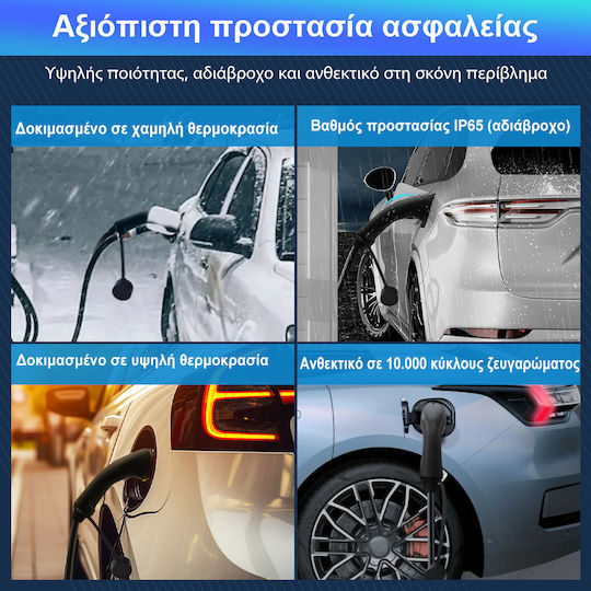Junsun Преносим Трифазен Заряден Станция 11kW с Вграден Кабел Тип 2
