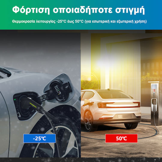 Junsun Tragbarer Dreiphasiger Ladegerät 22kW mit Integriertem Kabel 5m Typ 2