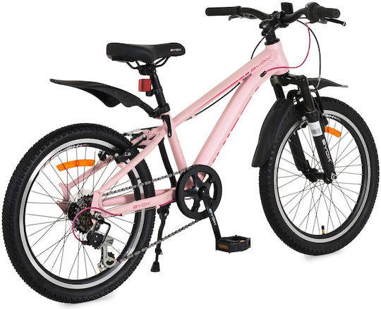 Byox Велосипед 20" Детски Планински Велосипед с Алуминиева Рамка Розов