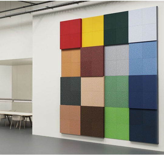 Akustikabsorptionspaneel (4 Stück) 60cm x 60cm x 40mm in Grüner Farbe