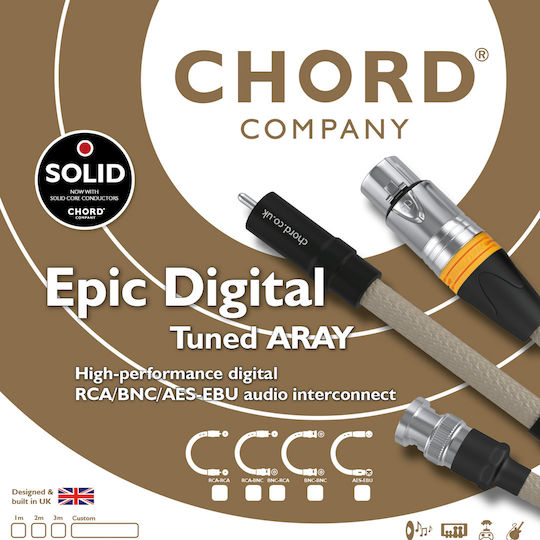 Chord Epic Cable XLR male - Μαύρο 1m