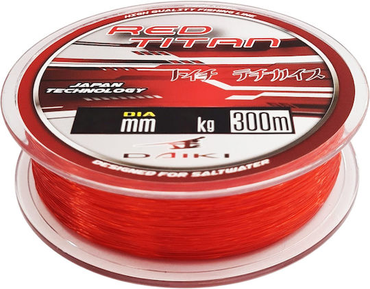 Daiki Red Titan Fishing Line 300 M 0.18 Mm 4 Kg