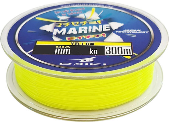 Πετονιά Daiki Marine Yellow 300 Μ 0,25 Χιλ 8 Κιλά