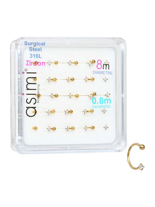 Asimi Body Piercing Σκουλαρίκι Μπάρα Μύτης 8 x 2mm Asimi Body Piercing Σκουλαρίκι Μπάρα Μύτης 8 x 2mm