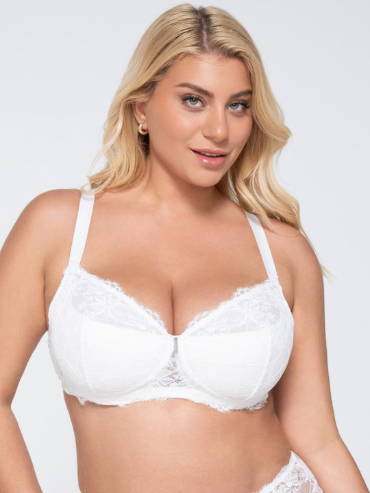 Balconette White Sutien cu Baloane