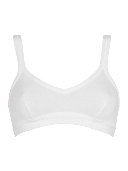 White Athletic Bra without Underwire