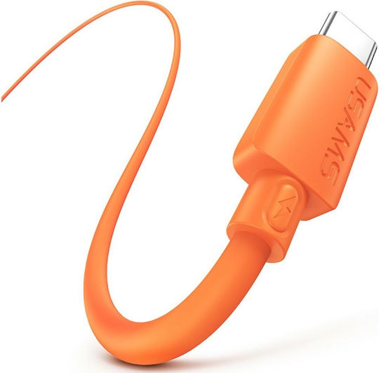 Usams USB 2.0 Cable USB-C Male - USB-C 30W Orange SJ788USB03