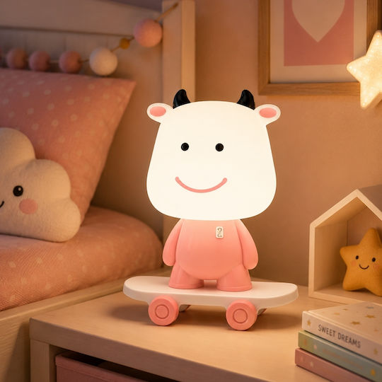 My Home Luxury LED Kinder Tischlampe Rosa 29,5x18,5x15cm