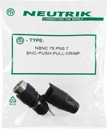 Original Neutrik Nbnc75pns7 Bnc-connector 75 Ohm Rg59 Push Pull Hd Sdi