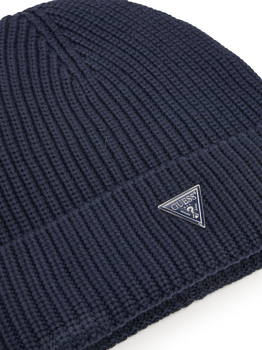 Мъжка Плетена Шапка Beanie в Син Цвят