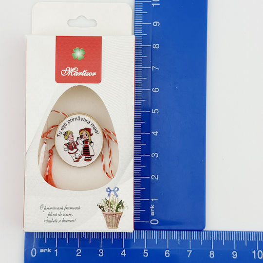 Cutii de Ambalare Martisor Alista Home Set 200 Bucăți Cutii Brosă Model Coș cu Flori Albe Roșii