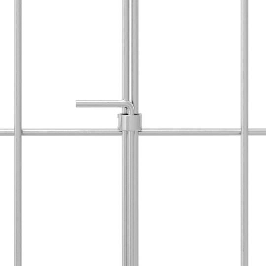 vidaXL Metallische Gartenhecke mit Speeren in Silber Farbe 30x35cm 48 Stück