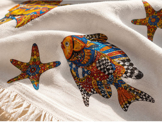 SteweHome Light Blue Beach Towel 180x100cm