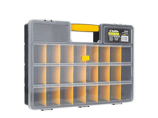 Geko Organizator Pentru Compartimente de Scule cu Divizoare Reglabile Transparent 46x33x7.5cm