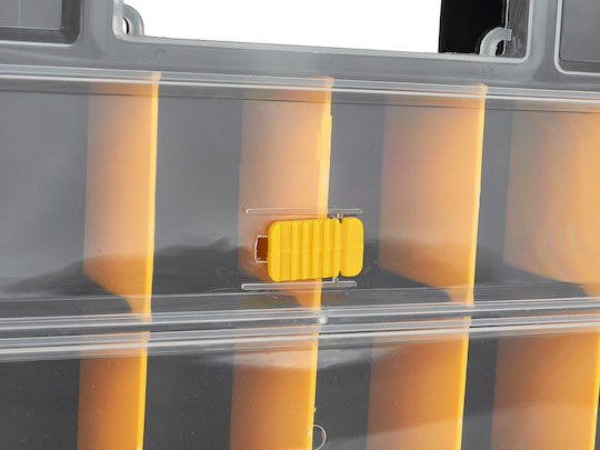 Geko Organizator Pentru Compartimente de Scule cu Divizoare Reglabile Transparent 46x33x7.5cm