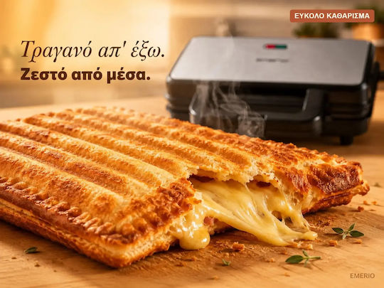 Emerio ST-109562 Sandwich Maker for for 2 Sandwiches Sandwiches 900W Inox
