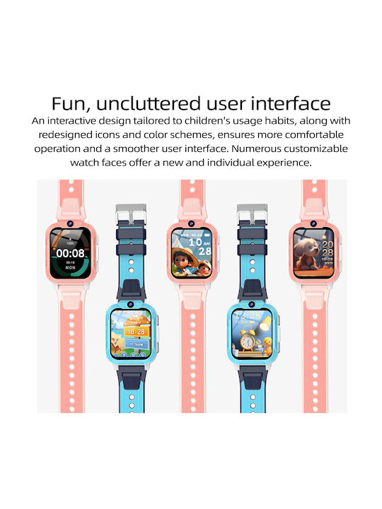 BlackView Kids Smartwatch with GPS & Camera Pink