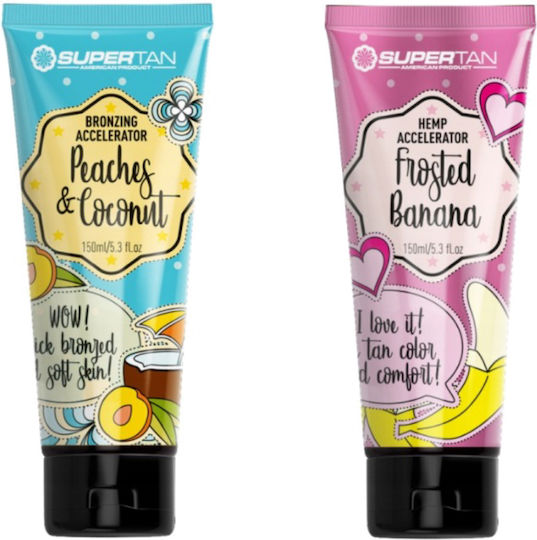 Supertan Frosted Banana 150ml Ten Deschis + Peaches & Coconut 150ml Set