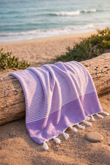 SteweHome Beach Towel Pareo Cotton Purple 170x90cm