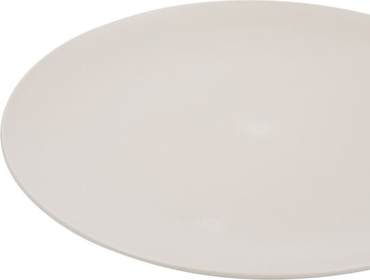 Natural Elements Runde Kunststoff Servierplatte Beige mit Durchmesser 20cm 4 Stück