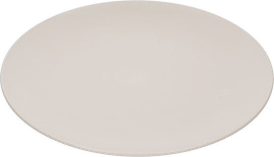 Natural Elements Runde Kunststoff Servierplatte Beige mit Durchmesser 20cm 4 Stück