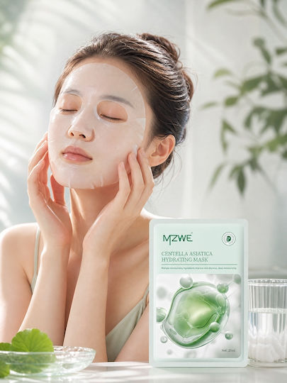 Mzwe Sheet Mască Fațială pentru Netezire / Hidratare / Strălucire / Curățare cu Centella Asiatica 25ml