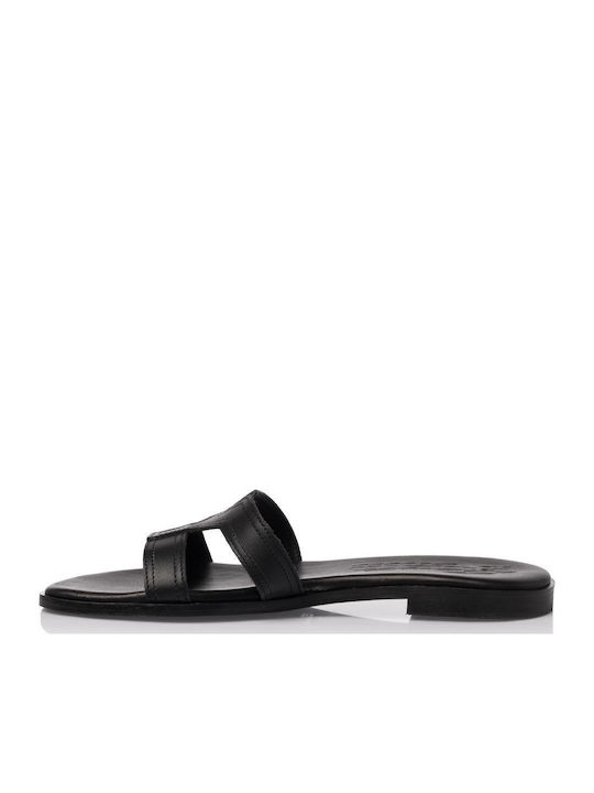Damen Flache Sandalen Schwarz