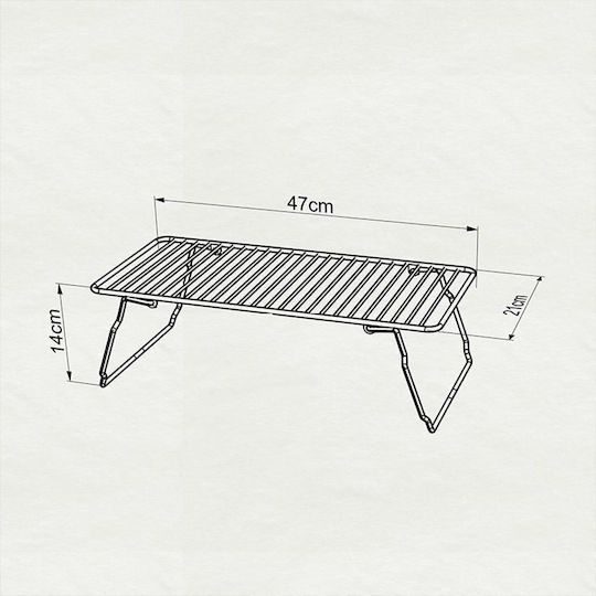 Tekno-Tel Επιτραπέζια Βάση Μεταλλική 22x47x14εκ. Μαύρη
