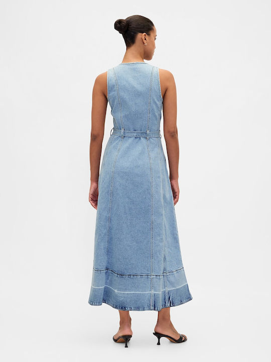 Maxi Рокля-Риза Деним Medium Wash
