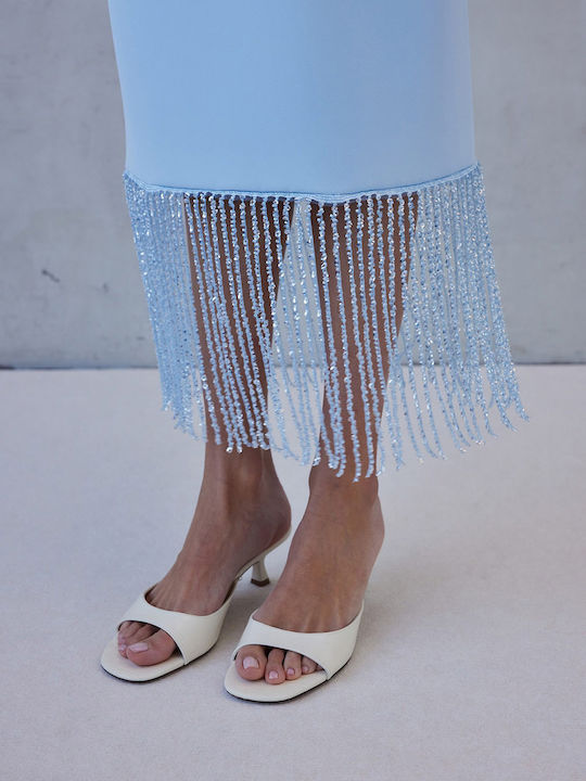 Rochie Midi De Seară Albastru Deschis