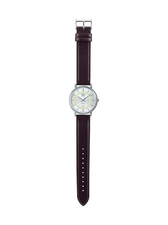 Casio Enticer Мъжки Часовник 41mm На Батерия С Кафява Кожена Каишка