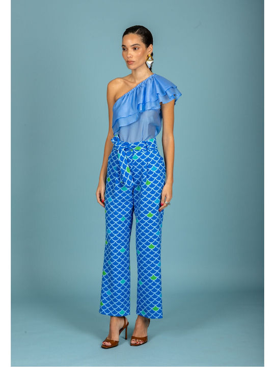 Women's Pantaloons in Loose Fit Blue